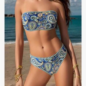 Paisley Print Bikini Set